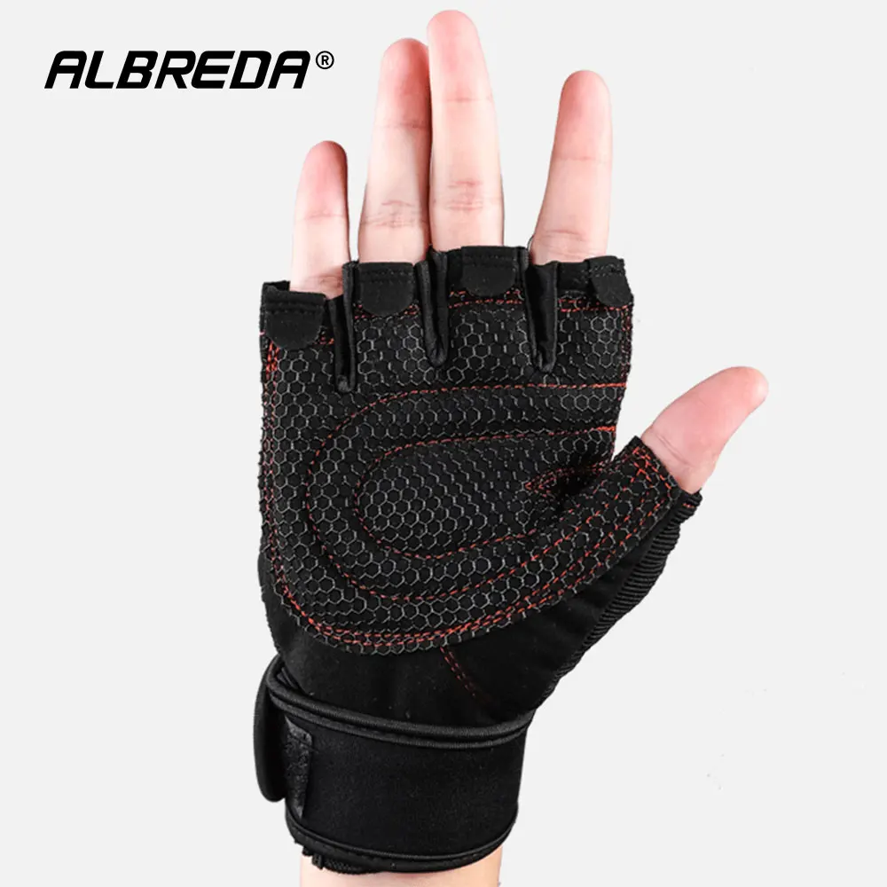 Нескользящие перчатки для тяжелой атлетики тренажерного зала фитнеса