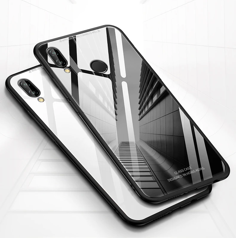 Стеклянный чехол для Xiaomi Mi9 Mi 9 SE Mi8 Mi 8 Lite Play F1 силиконовая рамка+ стеклянная крышка на Xiomi Redmi Note 7 Fundas Redmi GO Coque
