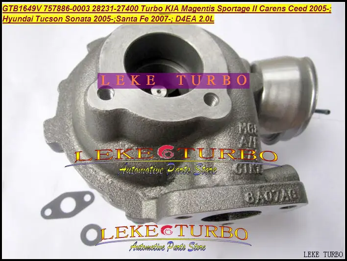 GTB1649V 757886 -5003S 28231-27400 28231 27400 Turbo для HYUNDAI Tucson Santa Fe KIA Magentis Sportage Carens Ceed D4EA 2.0L
