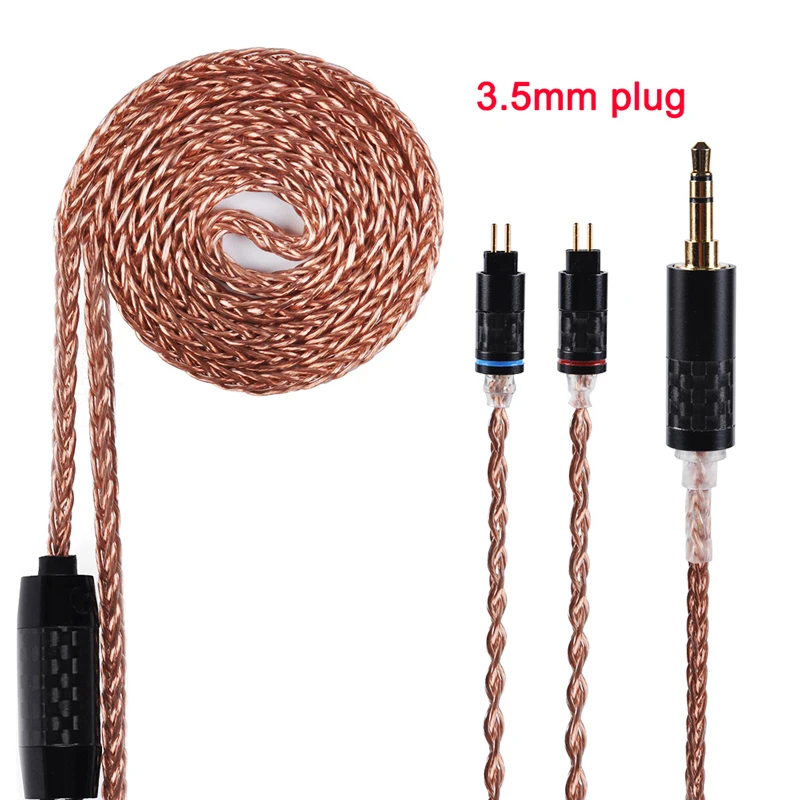 3.5mm 2 pin DIY 8 акций 23 ядер 0,78 мм 2 контактный кабель для Уэстон TFZ W4r Um3x для KZ ZS10 AS10 наушники 3,5 мм 2,5 мм 4,4 мм Баланс sony - Цвет: 3.5mm 2 pin