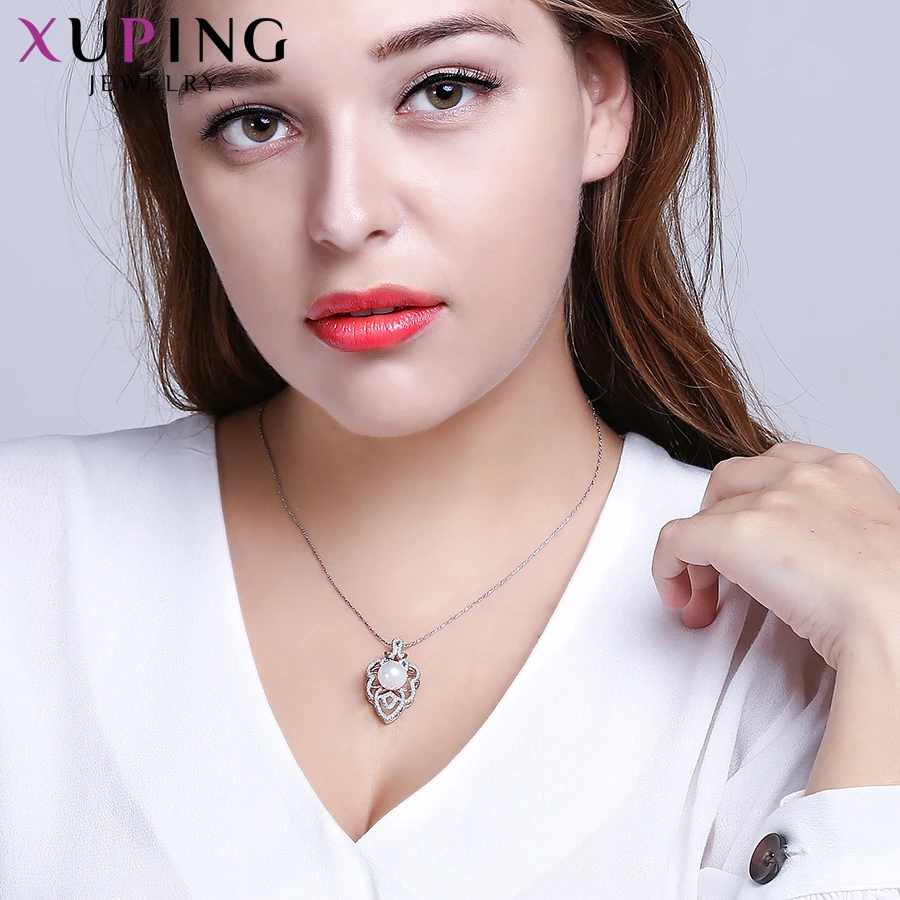 Xuping 11,11, модная подвеска, имитация жемчуга, ювелирное изделие, Простая Современная элегантность, подарок на день рождения, элегантное женское S166-30212