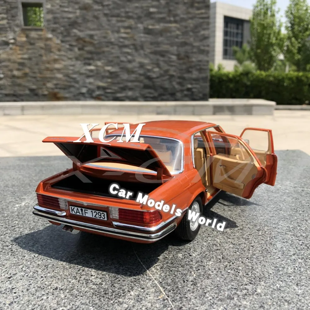 Литая модель автомобиля для Norev 450 SEL 6 9 1976 (Оранжевый металлик) 1:18 + маленький