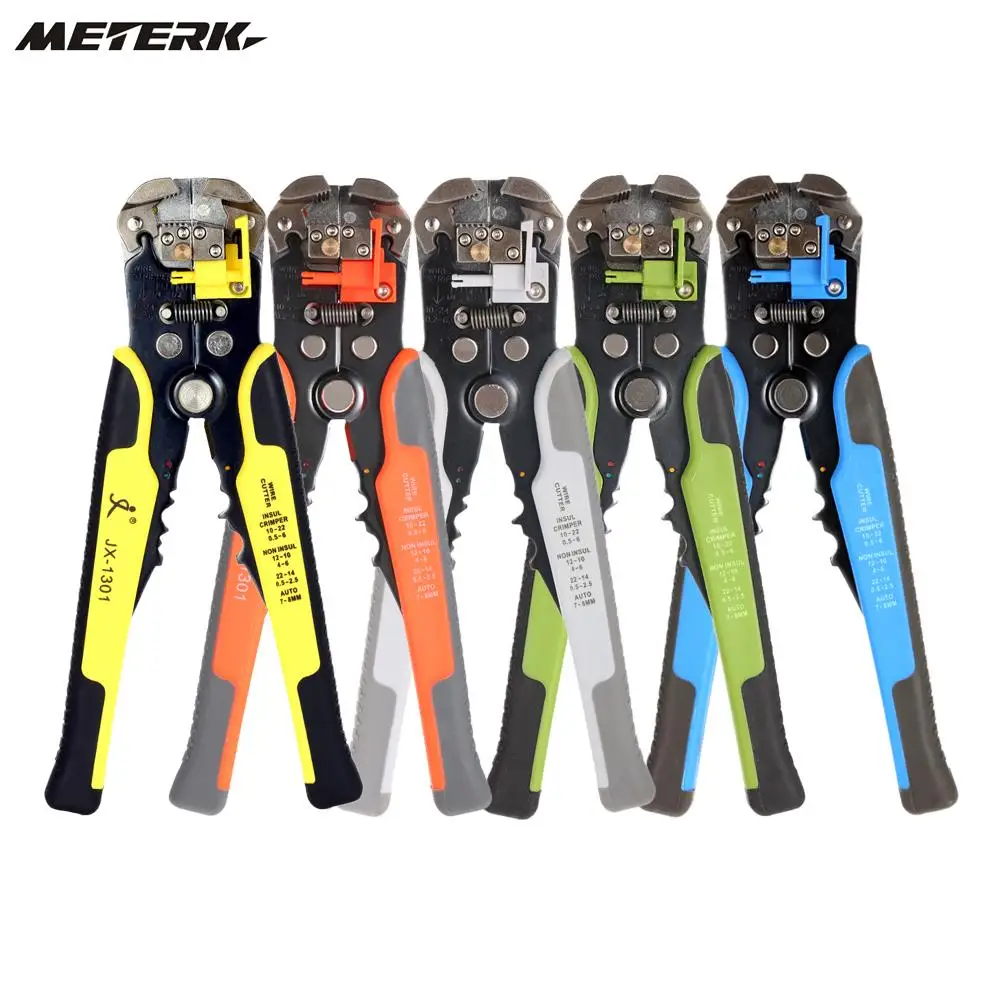 

Meterk Cable Wire Stripper Automatic Crimping Tool Peeling Pliers Adjustable Terminal Cutter Wire multitool Crimper JX-1301