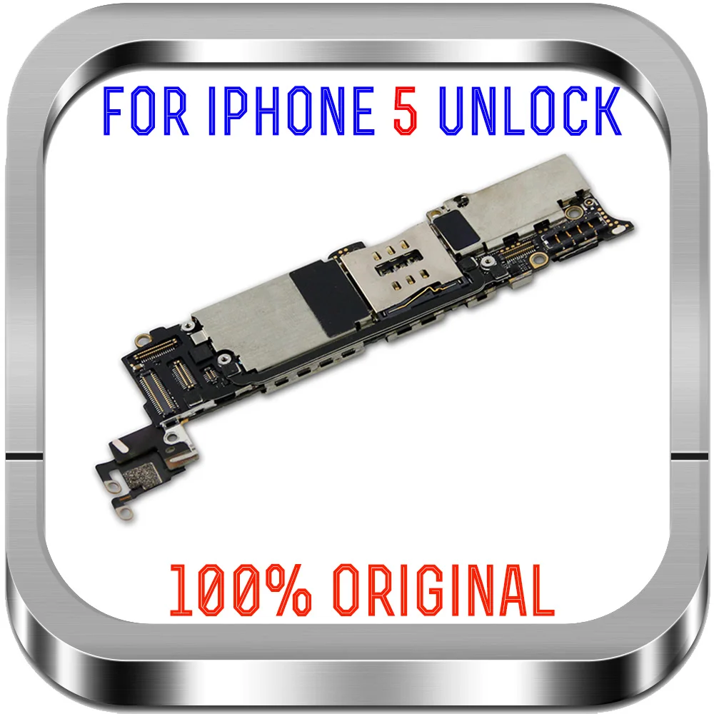 Полностью разблокированная для iphone 5 материнская плата, Оригинальная для iphone 5 5g материнская плата с системой IOS, 16 ГБ/32 ГБ/64 ГБ