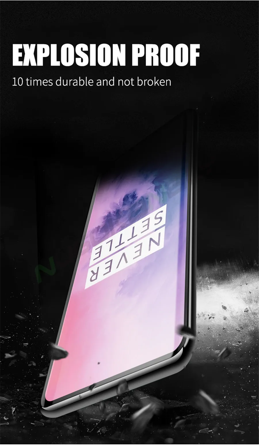 3D изогнутое полное покрытие из закаленного стекла для Oneplus 7 Pro Защита экрана для One plus 7 Pro стеклянная защитная пленка