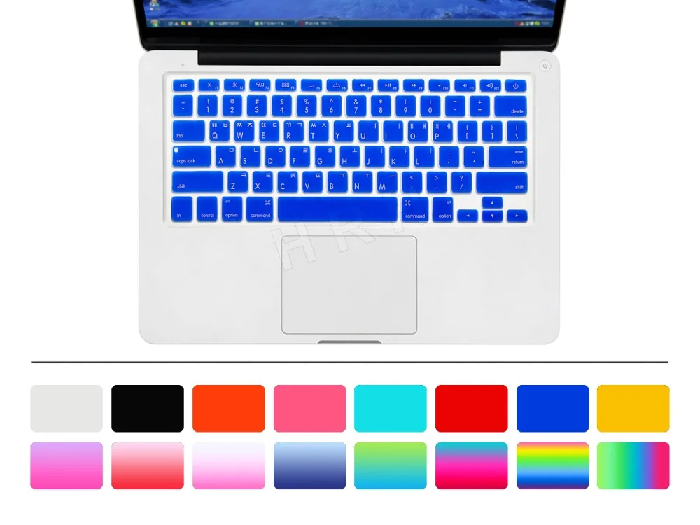 Корейская Клавиатура США 5 шт. Силиконовая Защита кожи язык для MacBook Pro 13 15 17 Macbook Air