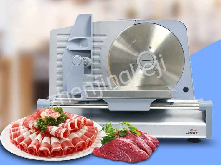 Полуавтоматическая электрическая ломтерезка для мяса легкая быстрая легко моющаяся регулируемая толщина однокнопочный переключатель лезвие из нержавеющей стали