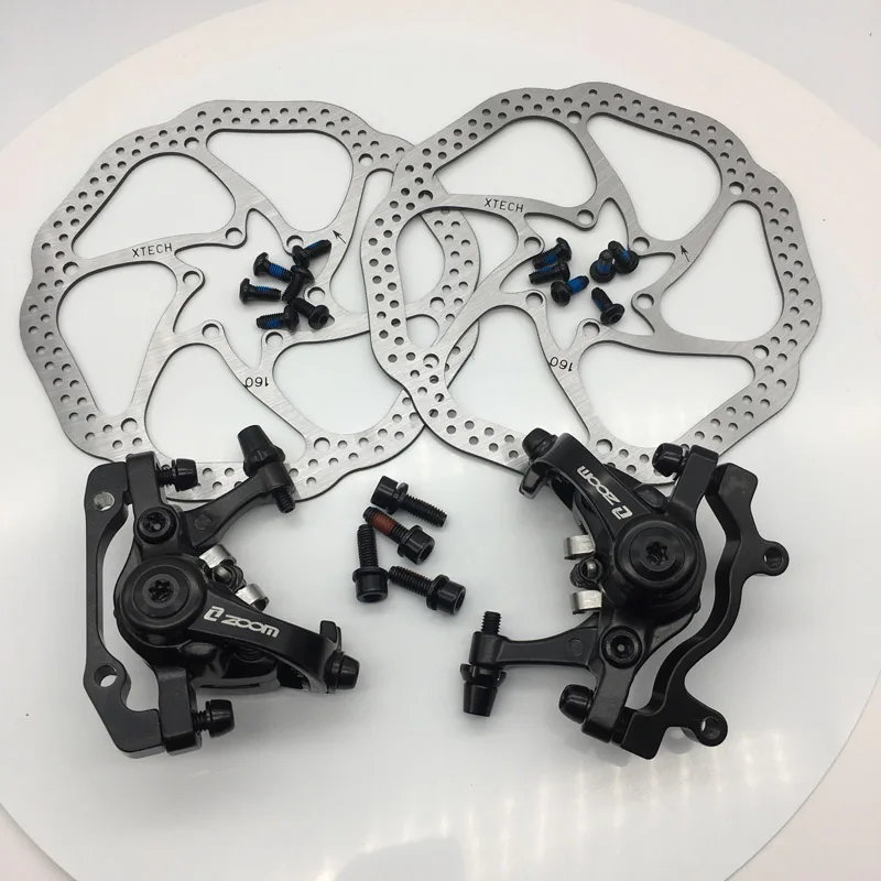 ZOOM велосипедный Задний дисковый тормоз черная Горная дорога MTB Электрический велосипед механический суппорт Дисковые Тормоза Велоспорт двойной тормоз