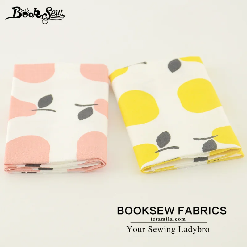 Booksew 100% хлопок саржа Ткань ткани груша узор Вышивание ткань для Подушка DIY