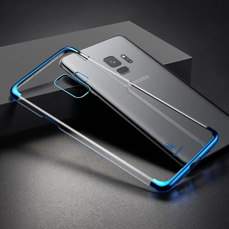 Чехол Baseus для samsung Galaxy S9, роскошный чехол, жесткий пластиковый чехол для samsung Galaxy S9 S9 Plus, Ультратонкий Прозрачный чехол - Цвет: Синий
