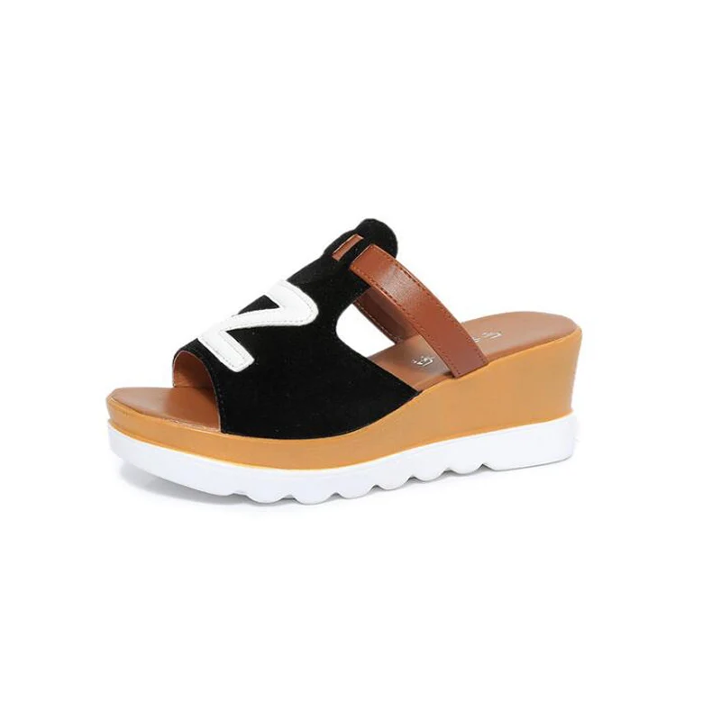 Женские сандалии хит продаж лето 2019 Студенческие на платформе с подошвой из