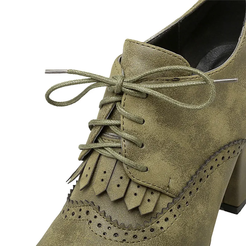 Туфли лодочки YMECHIC женские на очень высоком каблуке платформе со шнуровкой с