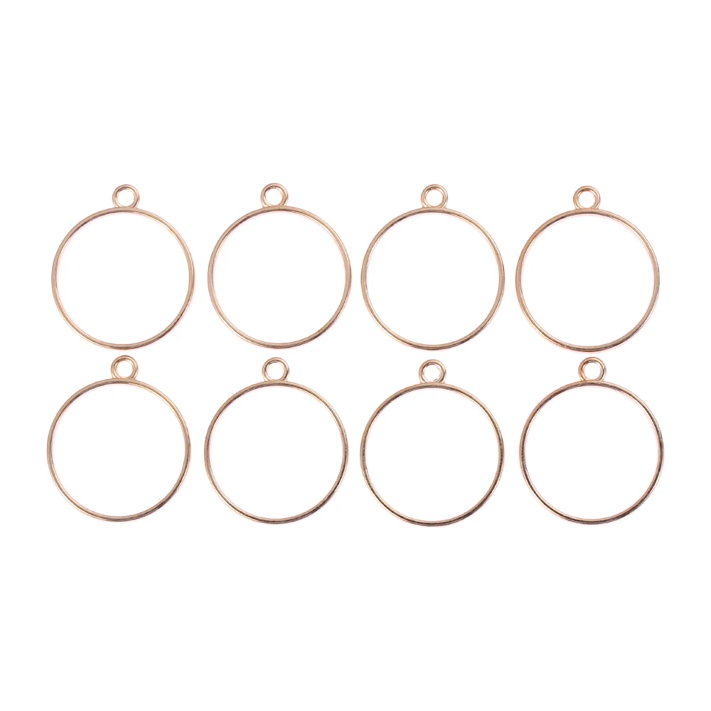 Style1-Gold 8 шт. пустые рамки подвески ювелирные изделия DIY квадратный/круглый геометрический полый прессованный цветок смола делая инструменты аксессуары подвеска рамка - Цвет: Style1-Gold