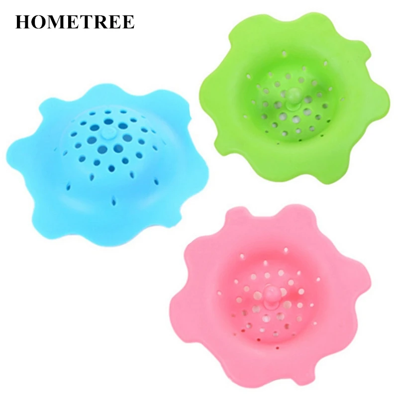 

HOMETREE 1PC Silicone Portable Filter Colander Strainer Filter Bathroom Floor Drain Kitchen Sink Filter Sewer Drain Shower H107