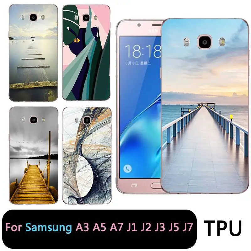 Qmswei Мягкий ТПУ Прозрачный чехол для телефона Samsung Galaxy A3 A5 2017 2016 prime J1 J2 J5 J3 J7 из с