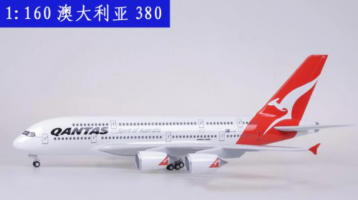 Около 43 см Boeing787 Airbus A380 самолет пластиковый Allory модель самолета EMIRATES ETIHAD QANTAS airфранция LUFTHANSA ANA AIRLINES - Цвет: QANTAS
