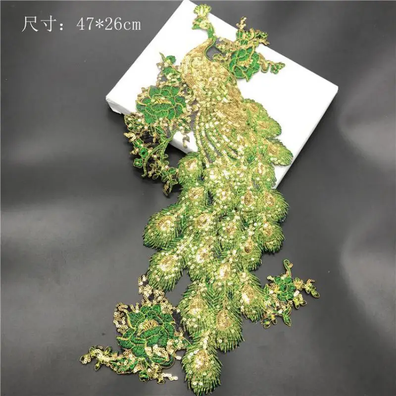 10 шт. большие блестящие патчи с Фениксом для одежды вышивка кружевное украшение