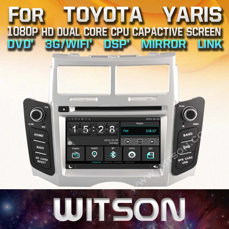WITSON Автомобильная навигационная система gps для TOYOTA YARIS bluetooth новая технология +