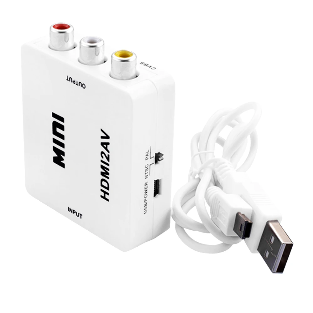 Perlinta HDMI 2 AV RCA CVBS PLA/NTSC преобразователь адаптер для компьютера DVD 720P 1080P