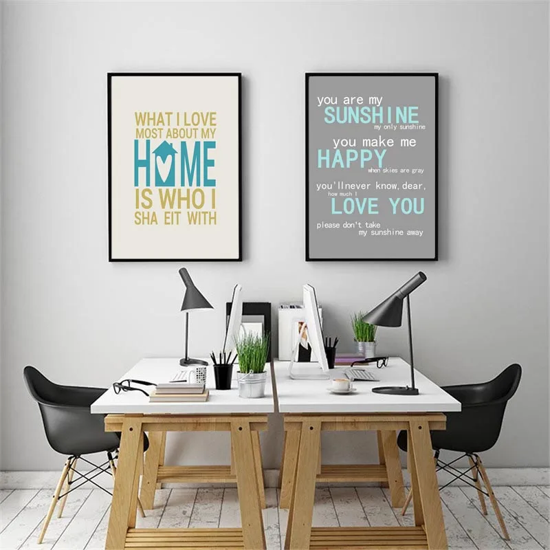 Скандинавский Minimalis Типографика принт милый дом позитивная жизнь художественная