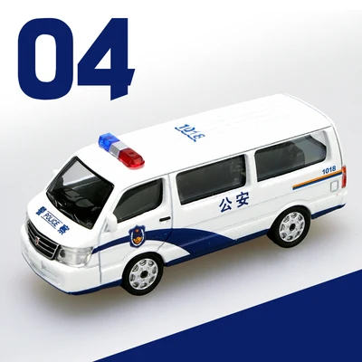 04 Моделирование 1: 64 Jetta Elan Wuling Hongguang Gold Cup, городское управление, Полицейская машина 01-24 модель автомобиля из сплава - Цвет: 04