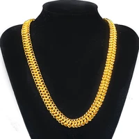 hip hop mens necklace thick chain yellow gold filled rock style mens jewelry