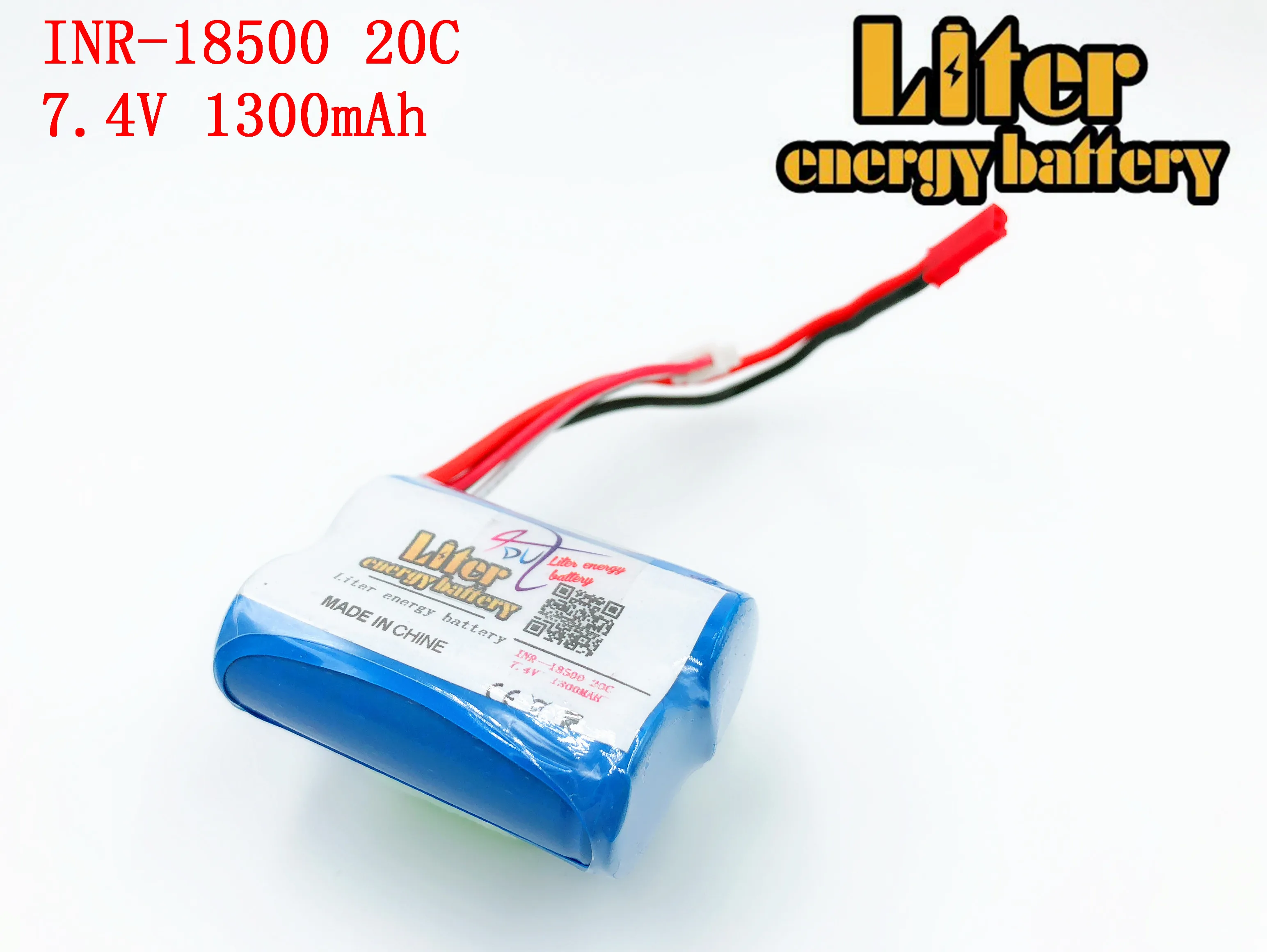 Литровая батарея 7 4 V 1300mah 20C 18500 emote управления вертолетом мощность литиевая