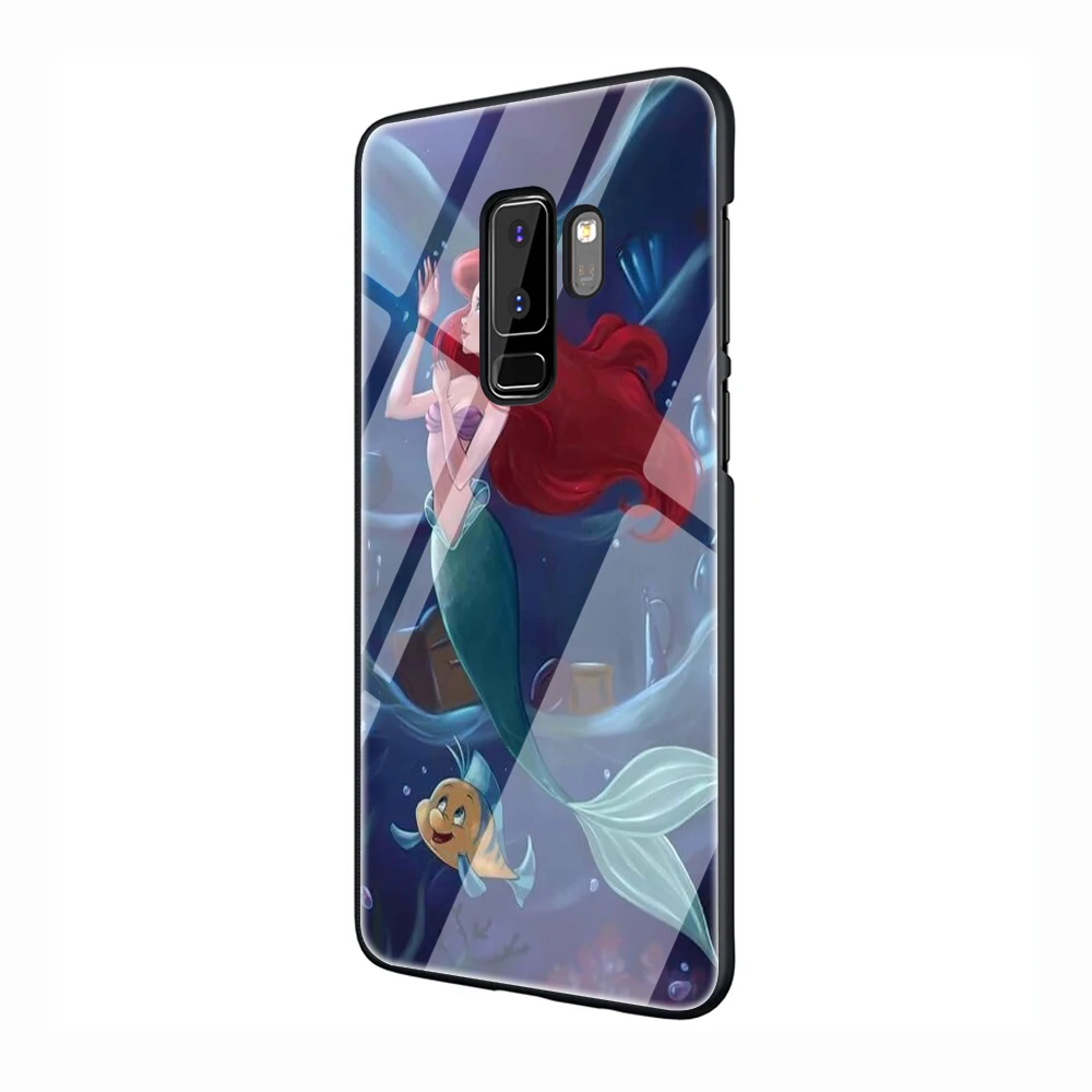 Cartoon Ariel little Mermaid popular Tempered Glass Phone Cover Case for Samsung Galaxy S7 edge S8 9 10 Note 8 9 10 Plus A10 20 30 40 50 60 70 - Цвет: G5