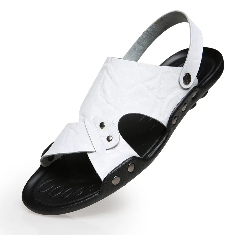 Сандалии мужские без шнуровки базовые босоножки с задним ремешком Повседневная