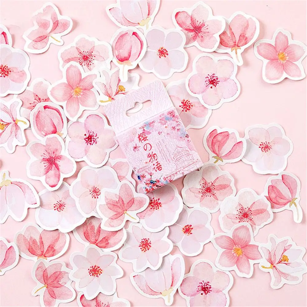 45 шт Kawaii японская вишня наклейка в форме цветка Канцтовары Скрапбукинг DIY стикер