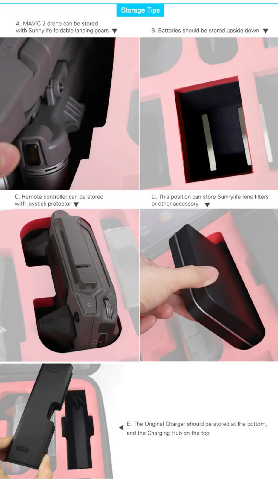 HIPERDEAL водонепроницаемый сумка защитный чехол коробка с ремешком для DJI MAVIC 2/PRO/AIR/Spark Pu+ EVA Жесткий Высокое качество# M