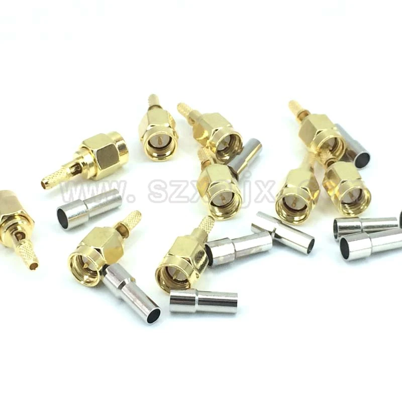 JX 10 шт. RF разъем SMA Мужской обжимной для RG316 RG174 коаксиальный кабель Быстрая