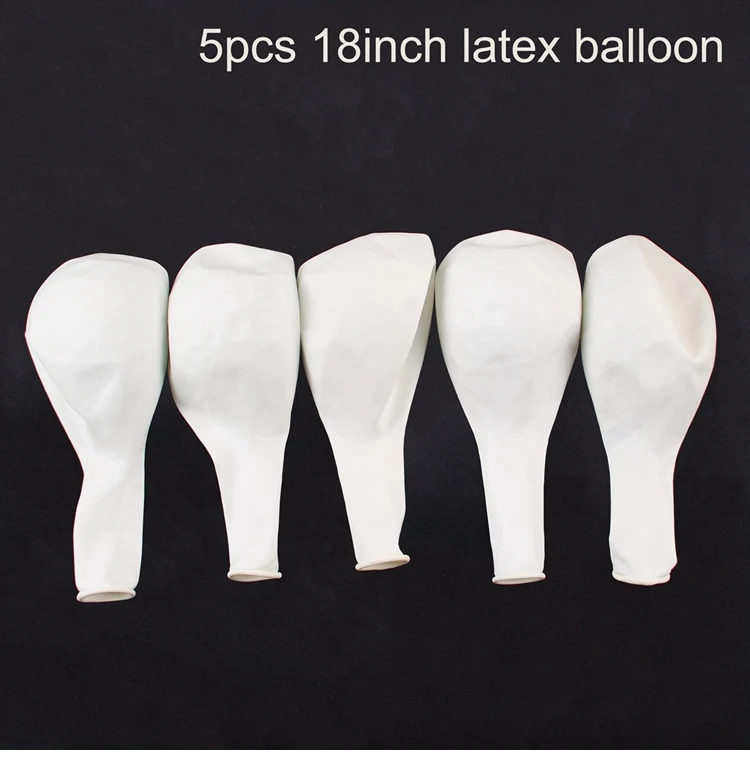18 inch ballon 5pcs QIFU 18/36 дюймов белый гигантский, из латекса/воздушные шары воздушный шар свадебное воздушный шар Свадебные Воздушные шары с гелием воздушные шары с днем рождения вечерние аксессуары - Цвет: 18 inch ballon 5pcs