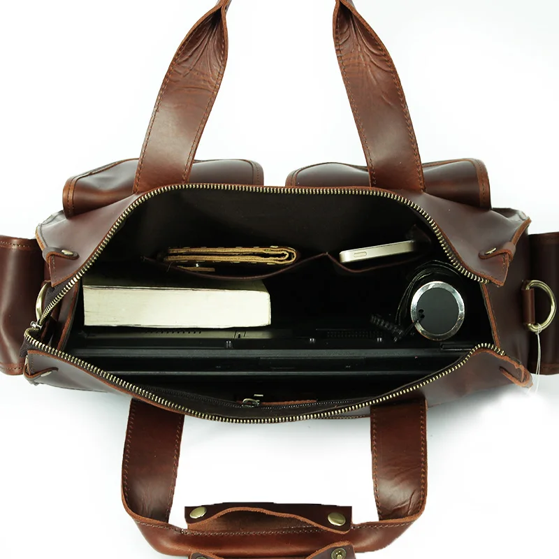 Мужская кожаный Портфель Business Messenger Кроссбоди Сумка Для Ноутбука сумки одно