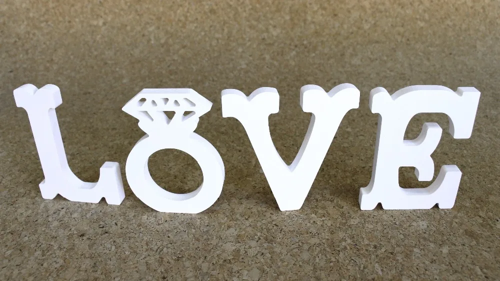 Новый стиль шрифт 12 см толстое Дерево Деревянный Белый Алфавит буквы и цифры