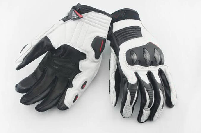 

WILLBROS Motorcycle Racing Black Gloves Full Finger Dain Leather Riding Gloves short grade leather gloves