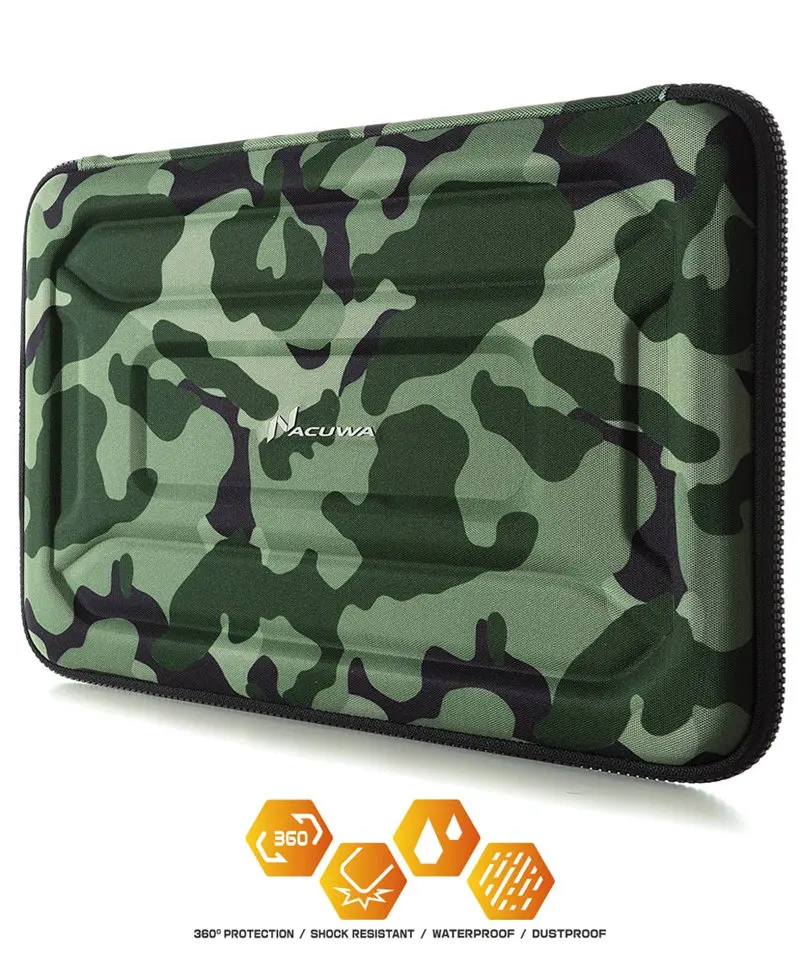 Camouflage Nacuwa 360 градусов ударопрочный водонепроницаемый защитный чехол для ноутбука 11-12,3 дюймов, 13-13,3 дюймов, 15 дюймов сумка для компьютера - Цвет: Camouflage