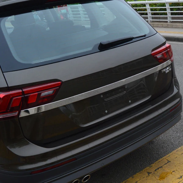Подходит для VW Tiguan хромированная Задняя Крышка багажника Дверная ручка Крышка хвостового ворота светильник лампа отделка ободок молдинг гарнир стиль