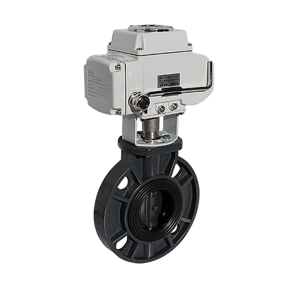 8-дюймовый ПВХ моторизованный клапан-бабочка модулирующий Тип DN200 UPVC пластиковый