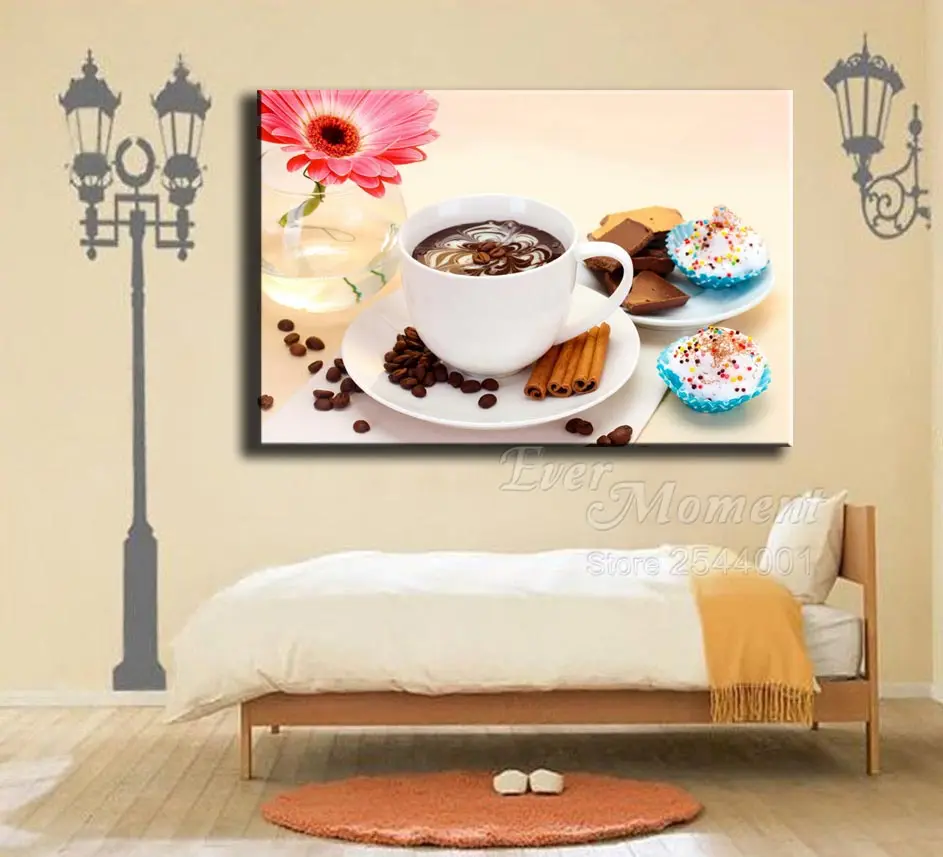 Алмазная живопись для украшения дома кофейный десерт 5D сделай сам