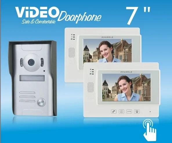 ZHUDELE высококачественный защитный продукт + 7 &quotцветной видео телефон двери CCD