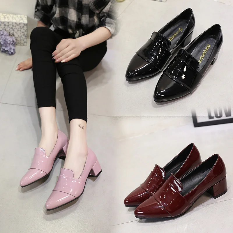 Modis/Винтажные туфли-лодочки из лакированной кожи в британском стиле женская