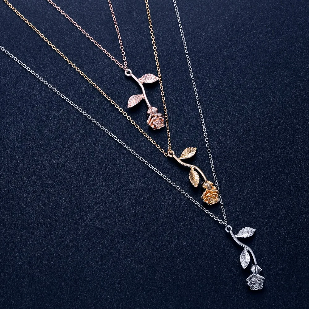 Модное женское ожерелье с подвеской в виде Розы|Подвески| |