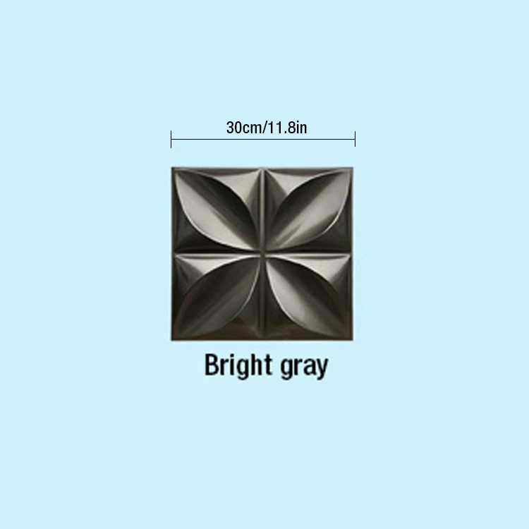 Bright gray 3D пластиковые формы для 3D плитки панели s плесень штукатурка стены камень стены искусства Декор ABS пластиковые формы 3D стены панели наклейки потолочные панели - Цвет: Bright gray