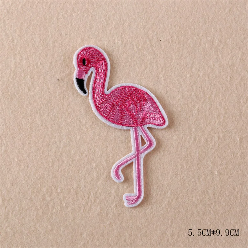 Фламинго Единорог Вышивка Патчи Ручные Швейные Аппликация Для Полосы Аксессуар