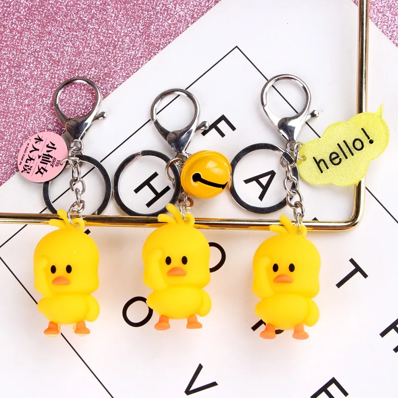 Высококачественная новая милая желтая утка брелок для танцев сумка с подвесками