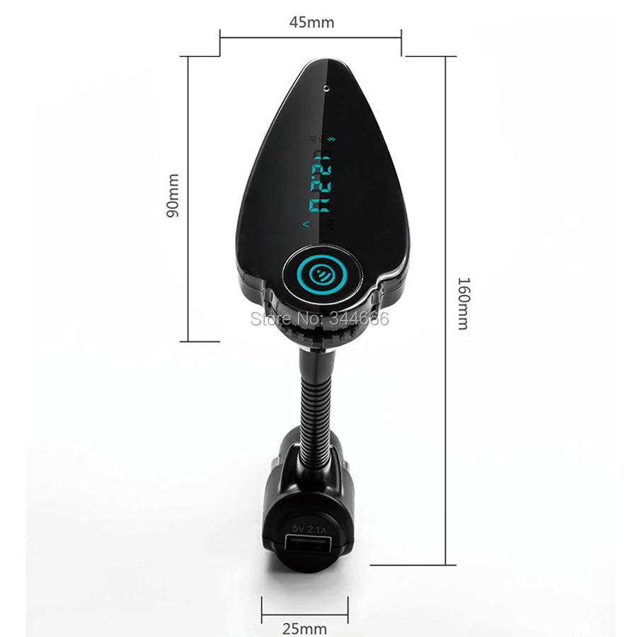 Новый Громкая Связь Bluetooth Автомобильный Комплект Громкой Связи A2DP MP3/WMA Телефона