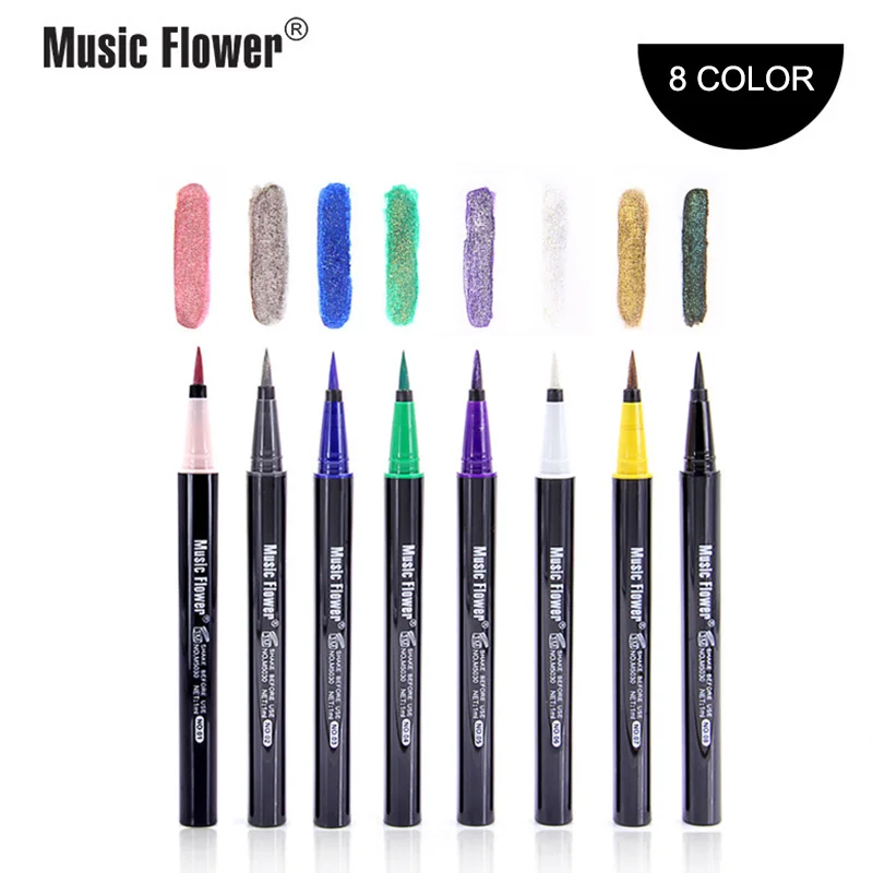 Горячая Распродажа модная блестящая жидкая подводка для глаз водостойкая