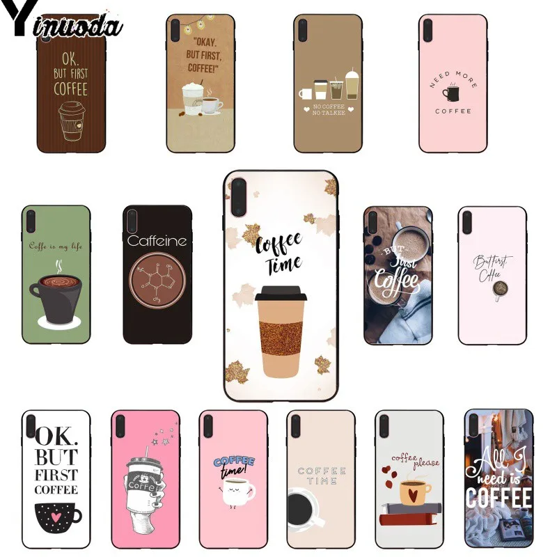 Yinuoda ОК но сначала кофе Книга Мягкий Силиконовый ТПУ чехол для телефона iPhone 8 7 6 6S