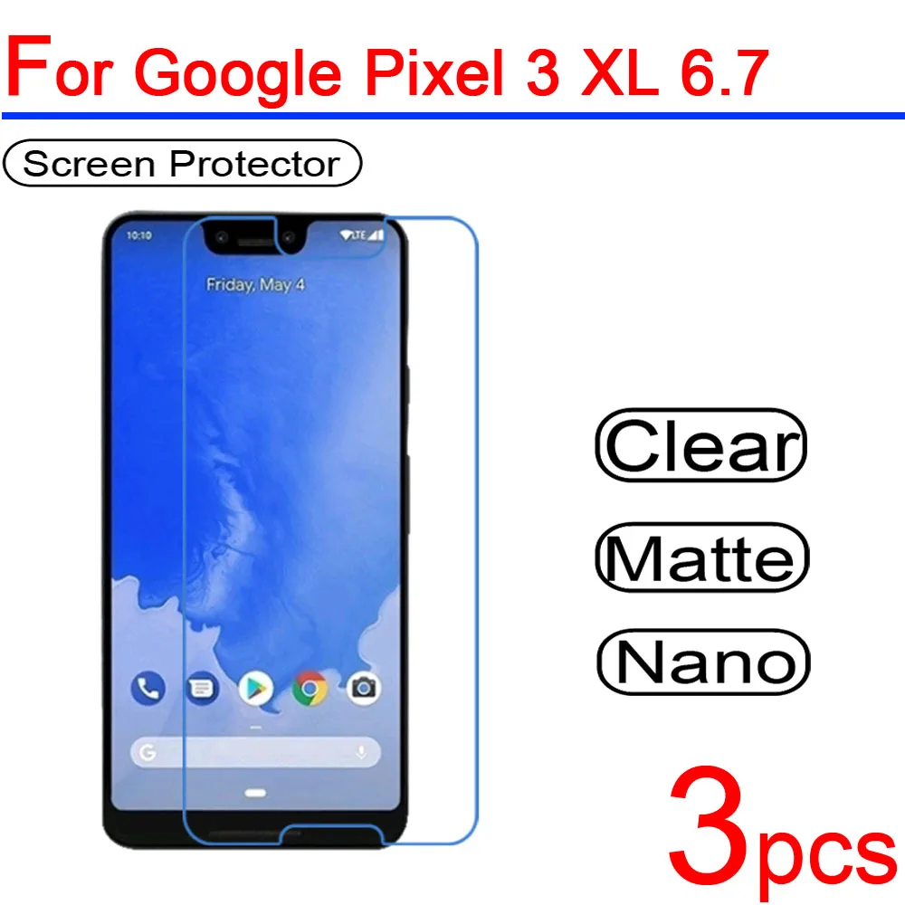 3 шт. ультра чистый ПЭТ мягкий для Google Pixel 1 2 XL ЖК экран Защитная крышка 1/2/3 защитная